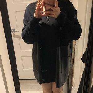 Black Zara knit cardigan women size L